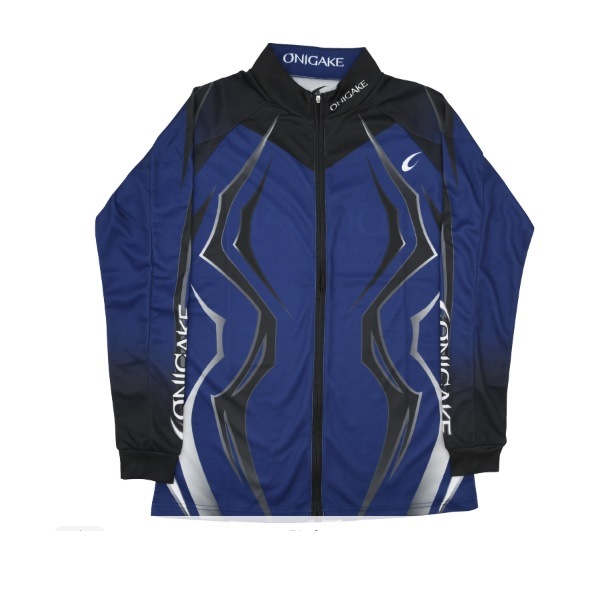 フリーノット ウェア YT413G 鬼掛 クールフルジップアップシャツ ブルー M