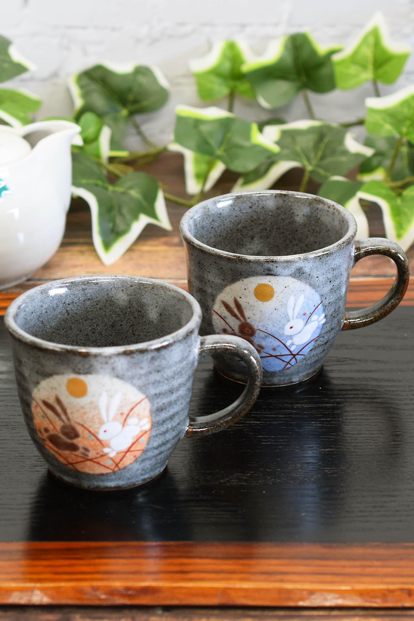和座の蔵 おしゃれ コーヒーマグ 九谷焼 マグカップ ペア セット はねうさぎ 陶器 高級 ブランド 食器 日本製 結婚祝い 還暦祝い 古希祝い 喜寿祝い 母の日 父の日 敬老の日 プレゼント ギフト