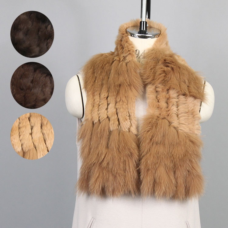 ブルーフォックス ラビット ファー マフラー 送料無料 レディース ギフト プレゼント