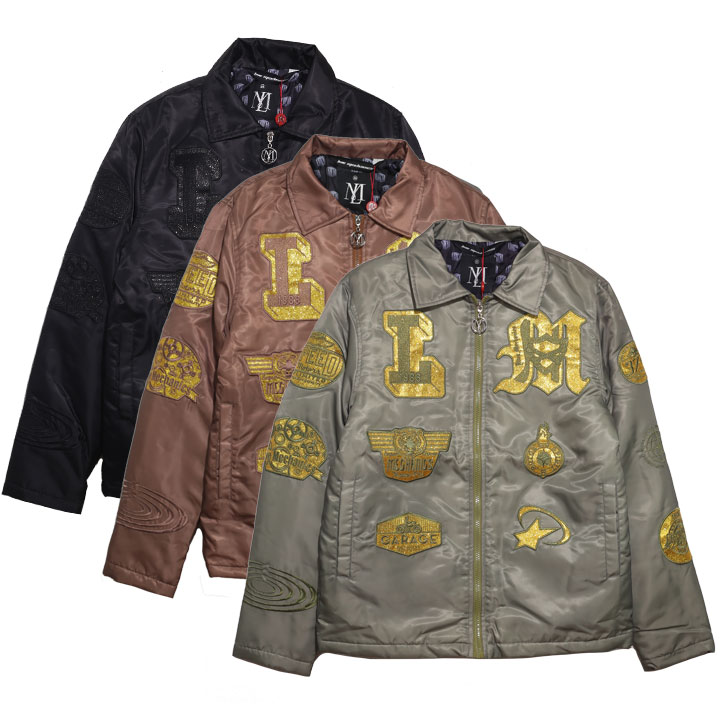 LIVE MECHANICS アウター 長袖 中綿 ジャケット ブルゾン 人気 メンズ 春秋冬用 全3色 大きいサイズ ライブメカニクス パデッドジャケット 防寒着