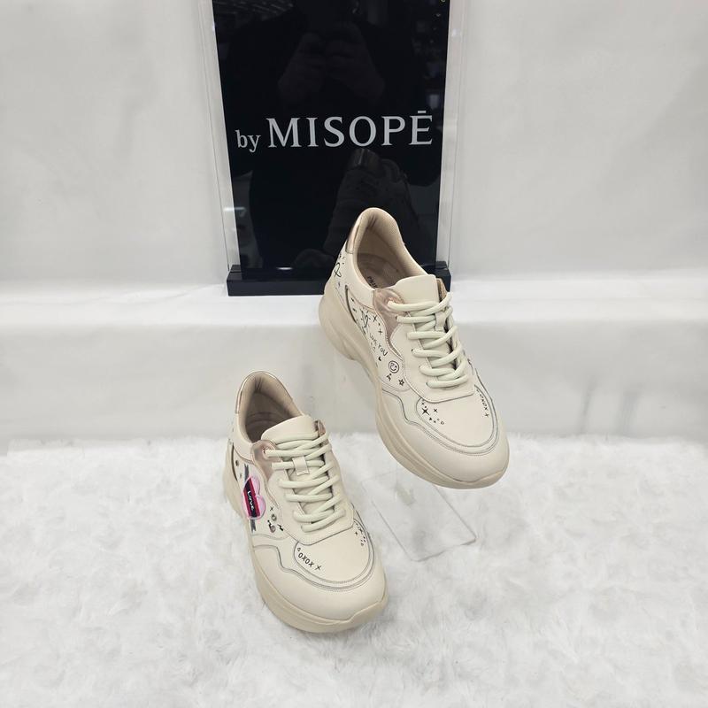 By 女性 シンプル グラフィック スニーカー 112HT430DF001 IVORY 2 JJ