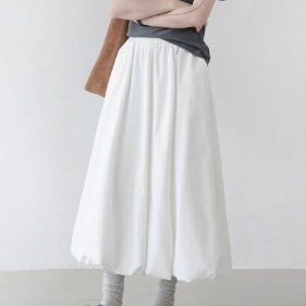 レディース スカート アンブレラスカート 膝下 ロング バルーン ポケット ウエストゴム 伸縮性 コンサバ ギャザー かわいい 大人可愛い シンプル おしゃれ こなれ感 ガーリー 個性的 主役級