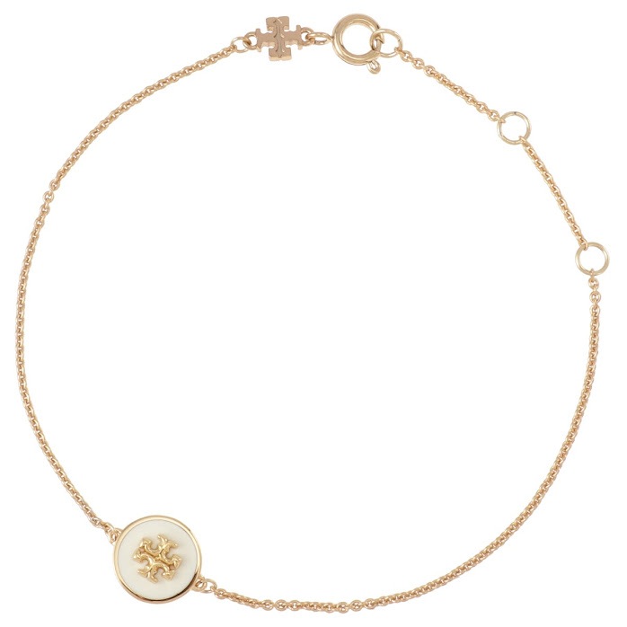 ブレスレット ダブルT ロゴ KIRA ENAMEL CHAIN 90284 700 キラ ゴールド アイボリー