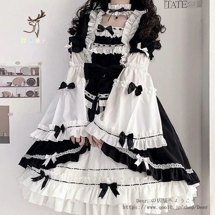 2025年新作店長おすすめ！新作モデルオリジナル正規版ロリータレトロ洋装少女ワンピース袖取り外し可能ロリータワンピース