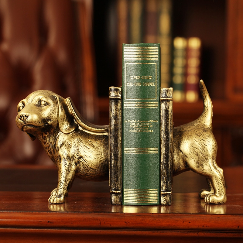 ブックエンド 子犬 アンティーク調 ヨーロッパ風 おしゃれ かわいい 北欧 インテリア ヴィンテージ調 レトロ調 ブック スタンド 本立て