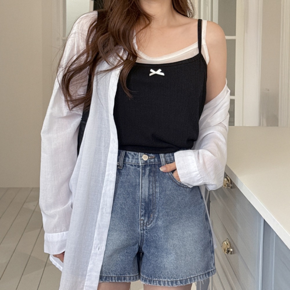 [JSTYLEのイーブレット] 1+1イーブレットマネーカラーレイヤードリボンナシ Jスタイル