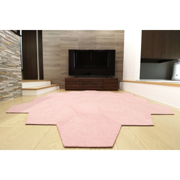 ラグタスタイルラグ タイルラグ ヘキサゴン RPI ローズピンク [約50x43cm／10枚セット] 12,669円