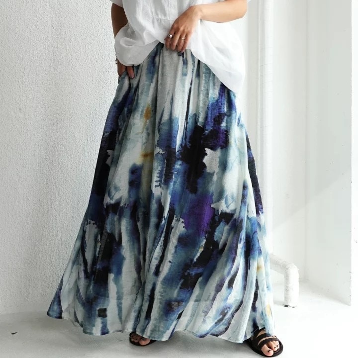 ボトムス スカート ロングスカート フレアスカート ウエストゴム フレア 揺れる ロング丈 可愛い かわいい 大人可愛い きれいめ シンプル 上品 おしゃれ かっこいい カジュアル レトロ こなれ感 7,129円