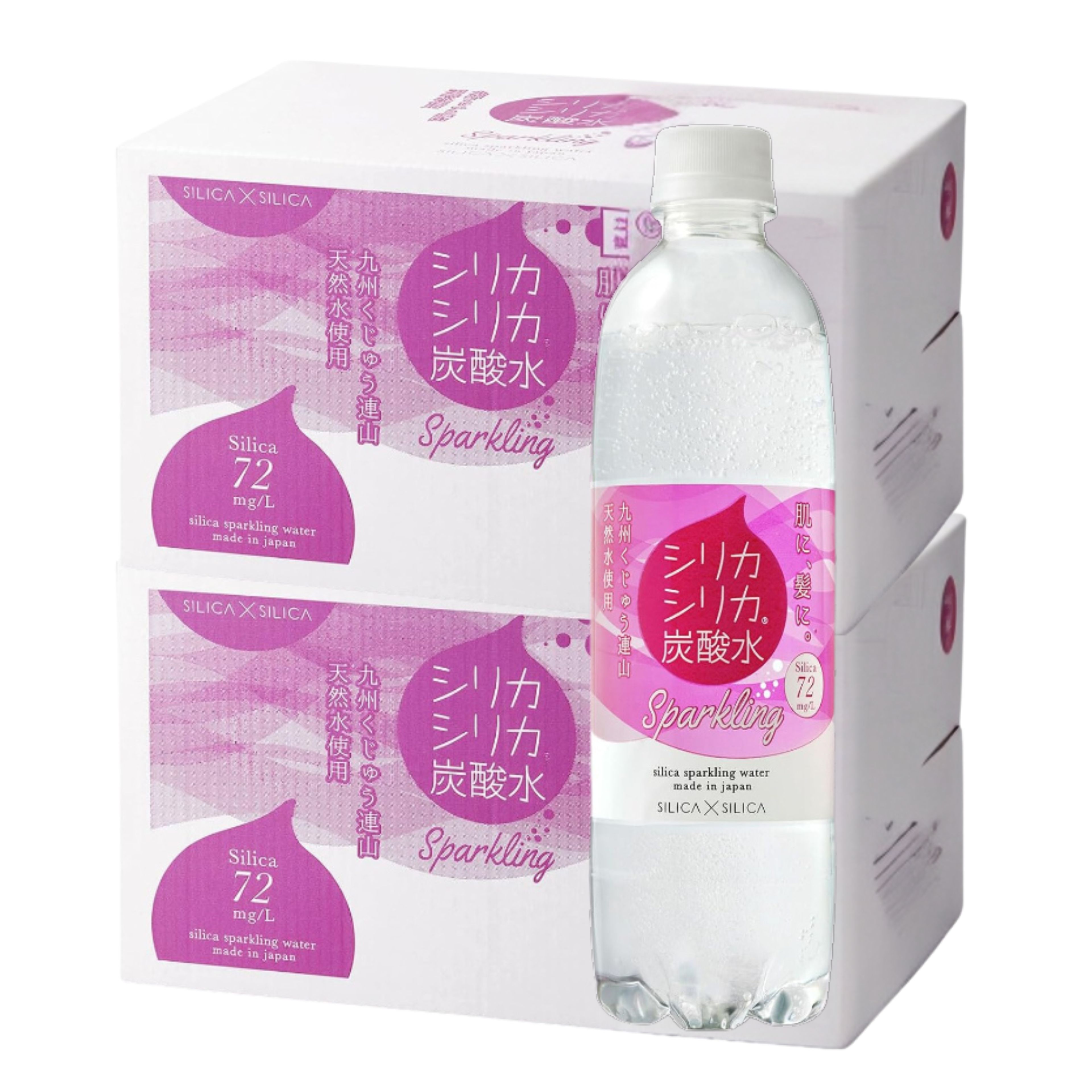 シリカシリカスパークリング 500ml×48本 (24本×2ケース) 炭酸水 送料無料 ミネラルウォーター バナジウム シリカ72mg/L以上含有