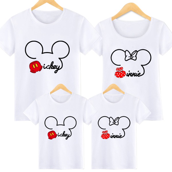 半袖tシャツ 親子ペアルック ディズニーキャラクター 韓国ファッション 親子お揃いｔシャツ ミッキー Thegooseisout