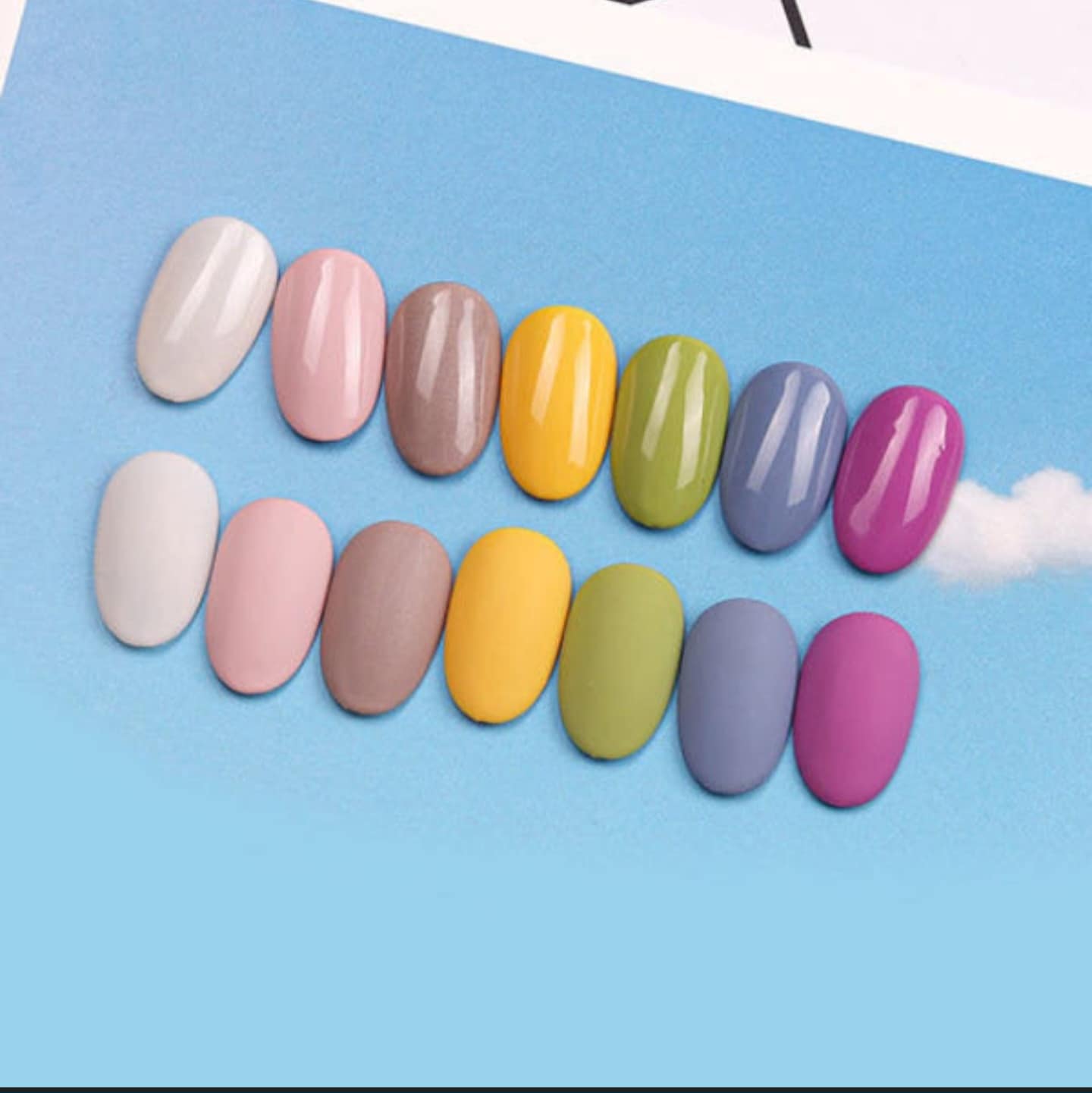 The Gel Its Mellow Series 7-piece set of gel nails