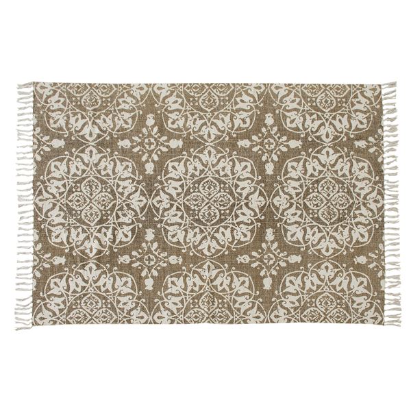 ラグマット 絨毯 170×120cm 長方形 インド製 コットン 綿 防滑加工 TTR-114D リビング ダイニング ベッドルーム 寝室 5,077円