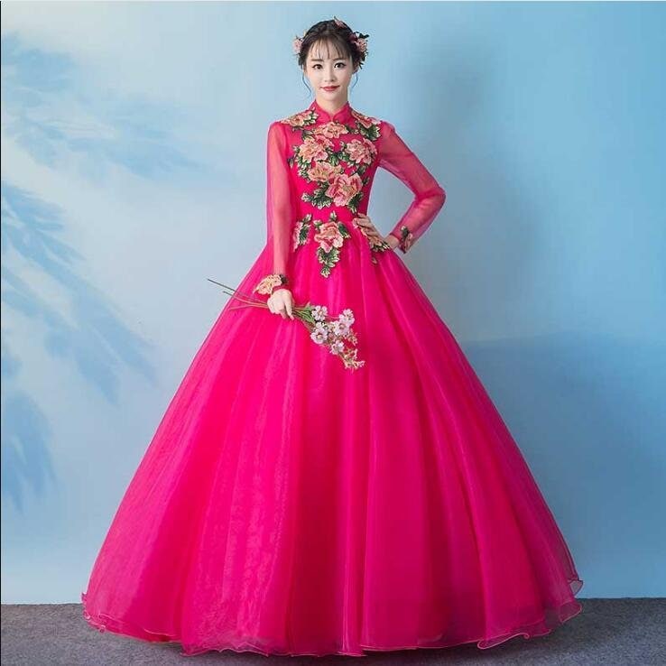 カラードレス 二次会 花嫁ドレス パーティードレス 演奏会用ロングドレス ウェディングドレス 結婚式 花嫁 安い ２次会舞台ドレス 披露宴 コンサート 8,577円