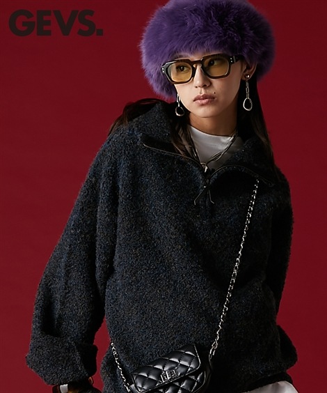 ニット ハイネックニットプルオーバー 大きいサイズ有 GEVS.