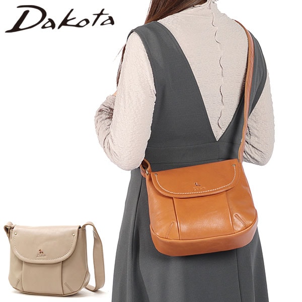 ダコタ限定ノベルティ付 ショルダーバッグ レディース 斜めがけバッグ ブランド 大人 軽量 上品 小さめ カジュアル おしゃれ 横型 かぶせ型 牛革 トラッチャ 1034791