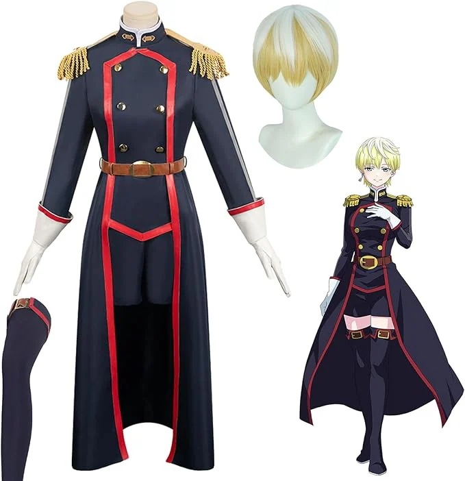 魔都精兵のスレイブ 羽前京香 コスプレ衣装 靴下付き( ウィッグ追加可 ) 魔防隊七番組 組長 制服 コスチューム 変身 仮装 ステージ服