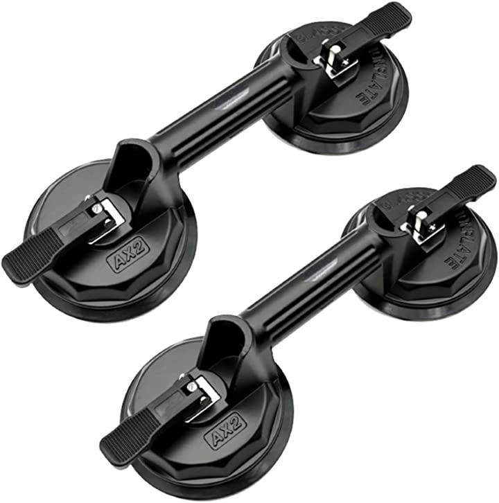 吸盤 強力 バキュームリフター 最大耐荷重130kg ガラス 吸着 車 へこみ 直し 補修 荷物 運搬 重さ0.9kg 2個セット( 130kg ダブルサクションカップ 2個セッ)