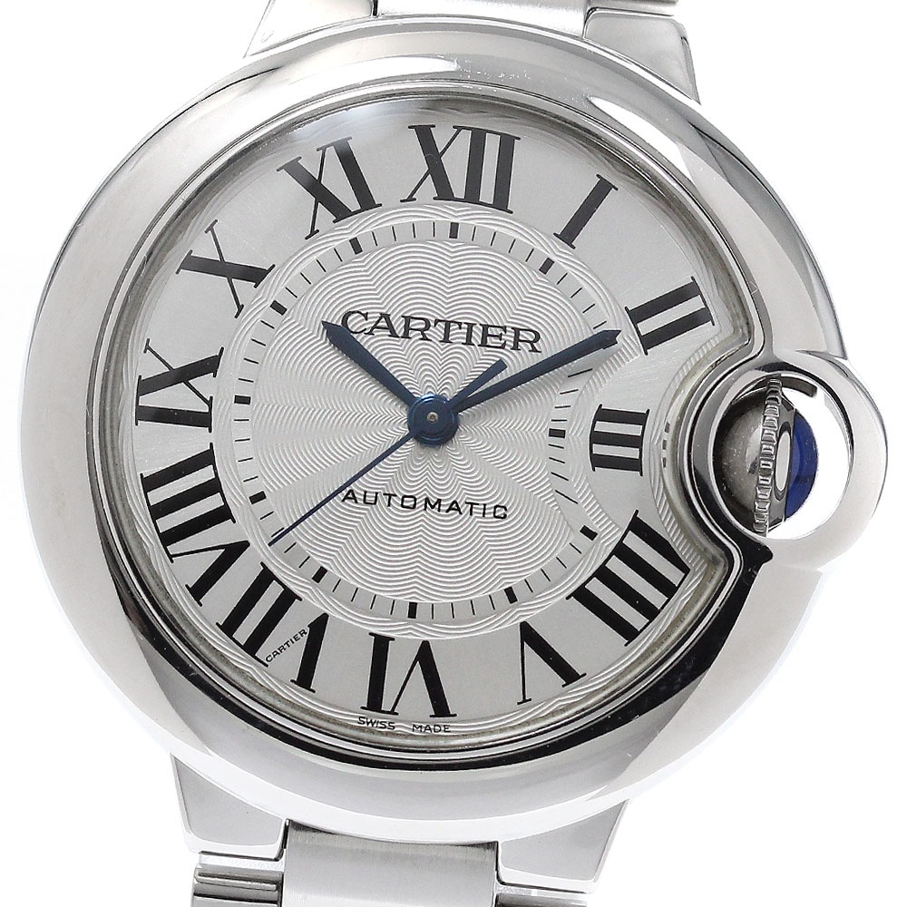 カルティエ CARTIER W6920071 バロンブルー MM 自動巻き ボーイズ 保証書付き_963155【中古】