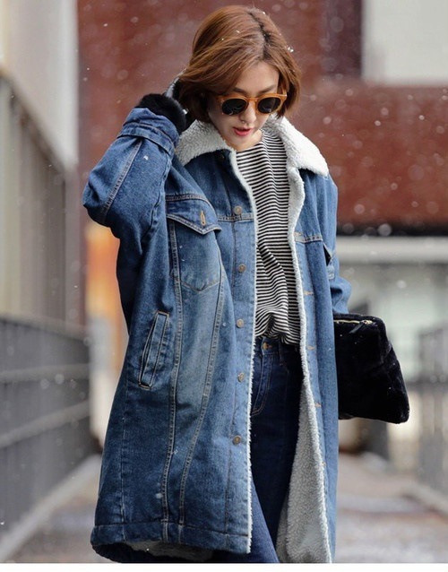 5221.ロング丈もこもこファーデニムジャケット（ピンク）2019 春夏 sale 春夏 sale アウター コート 美ライン おしゃれ きれいめ オフィス ビジネス お出かけ パーティー 女子会 普