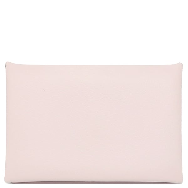 エルメス HERMES カードケース カルヴィ エバーカラー モーヴペール シルバー金具 U刻印 【箱】【中古】