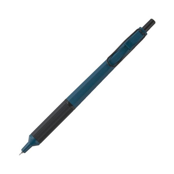 (まとめ) 三菱鉛筆 油性ボールペン ジェットストリーム エッジ 0.38mm 黒 (軸色：プルシアンブルー) SXN100338.10 1本 (×5セット)