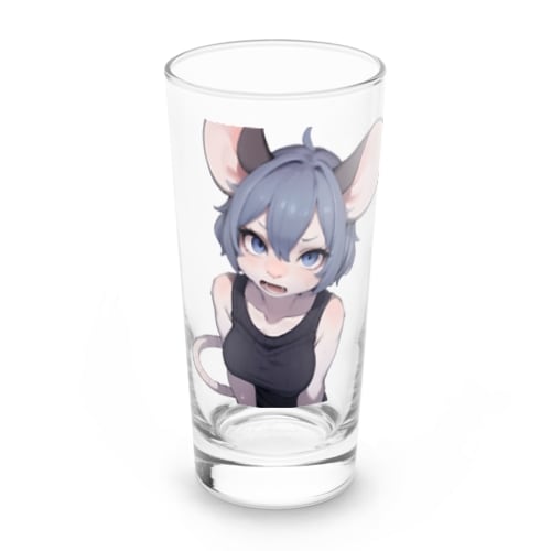 【文字入れ可能受注生産】モグラの女の子　ヘイリー ロンググラス