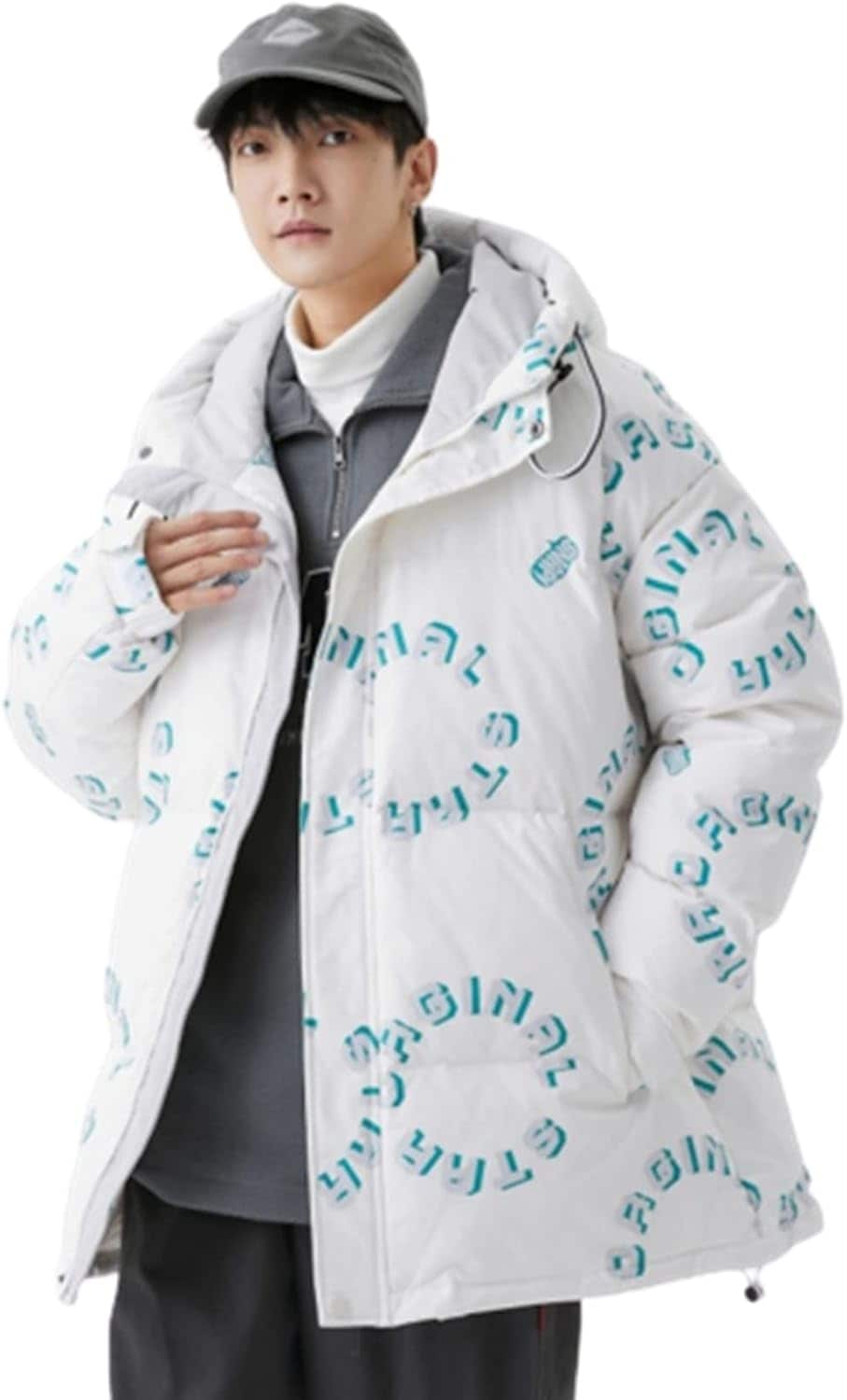 ダウンジャケット メンズ ショート丈 ダウンコート カップル 85%ダウン 暖か 厚手 保温防寒 冬服 フード付き 大きいサイズ アメリカン おしゃれ 英字柄 ストリート 保温コート カジュ