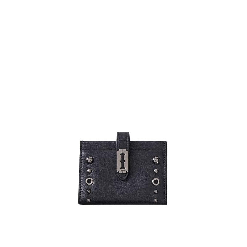 Magpie Goth Stud Card Wallet (맥파이 고스 스터드 카드지갑) Black_VQB5-1CW625-1BKXX