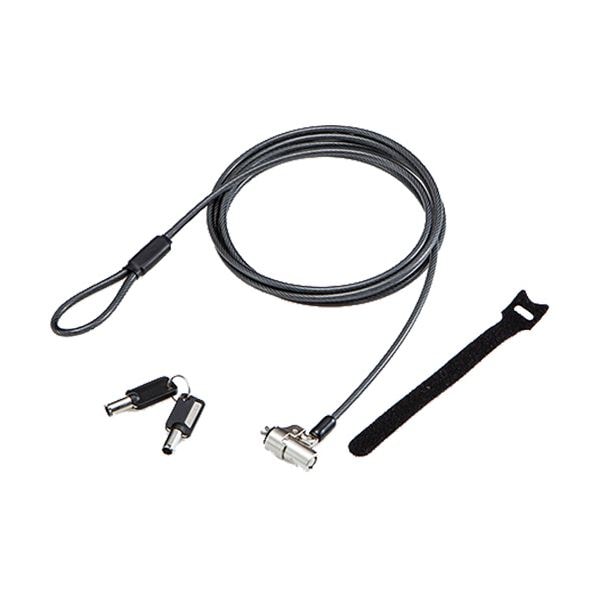 (まとめ）エレコム セキュリティワイヤーロックスタンダード シリンダー錠/NobleWedge(3.2×4.5)互換 ESL-703 1個(×3セット)