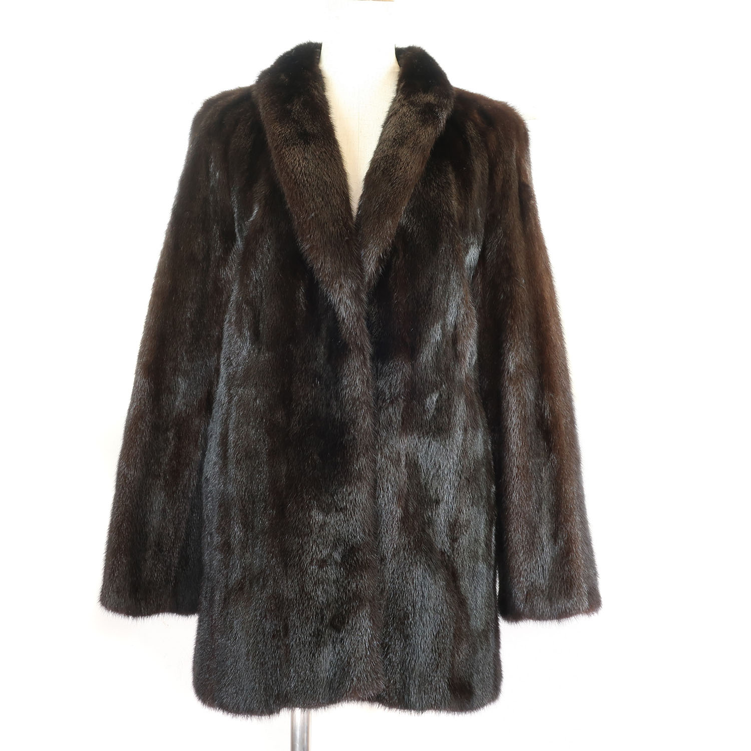 FURFLASH 毛皮コート ミンク 茶 レディース 中古品 A-ランク