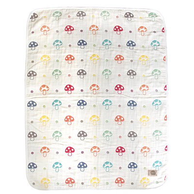 (10mois(ディモワ)-Hoppetta)ふくふくガーゼ(6重ガーゼ)ケット ベビーサイズ FOOD TEXTILE 22211006 10mois(ディモワ) - Hoppetta 出産祝い ギフトラップ付き ふくふく