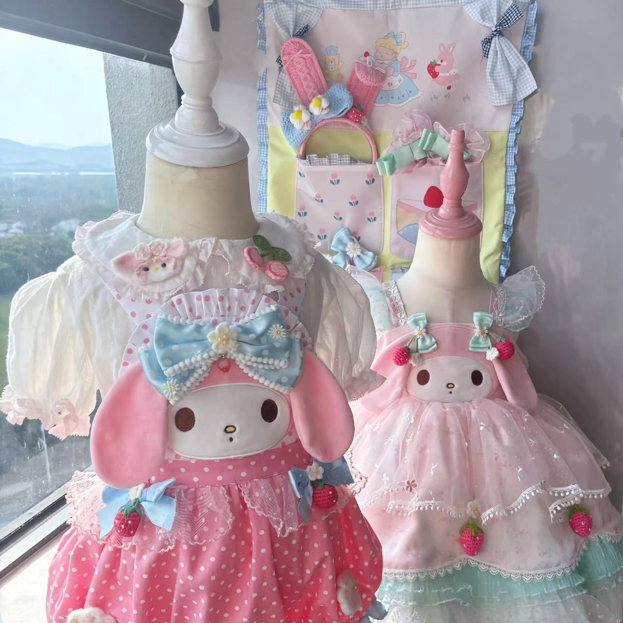 【3日出荷】新型 キャラクター 春夏 キッズtシャツ 上下2点セット 半袖Tシャツ 子供服 韓国ファッション ハローキティ シナモロール クロミちゃんマイメロワンピース30