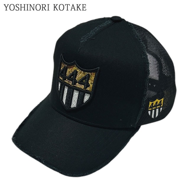 ヨシノリコタケ YOSHINORI KOTAKE 444 LOGO SPANGLE MESH CAP ロゴ メッシュ キャップ トラッカー 251-001746-011