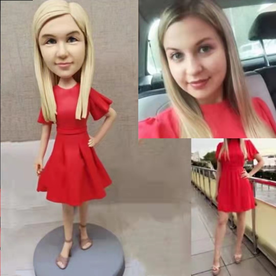 【オーダーメイド】3D肖像画 似顔絵 人形 フィギュア 彼氏 彼女 誕生日 ケーキトッパー 記念日 カップル 友達 プレゼント