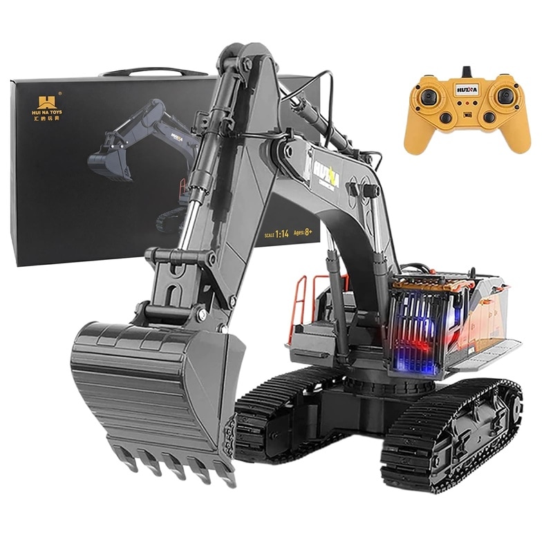 ラジコンショベルカー 1:14 RC建機 超合金強化版 2.4GHz無線 22CH パワーショベル 360/680旋回 LEDライト搭載 ミニチュア