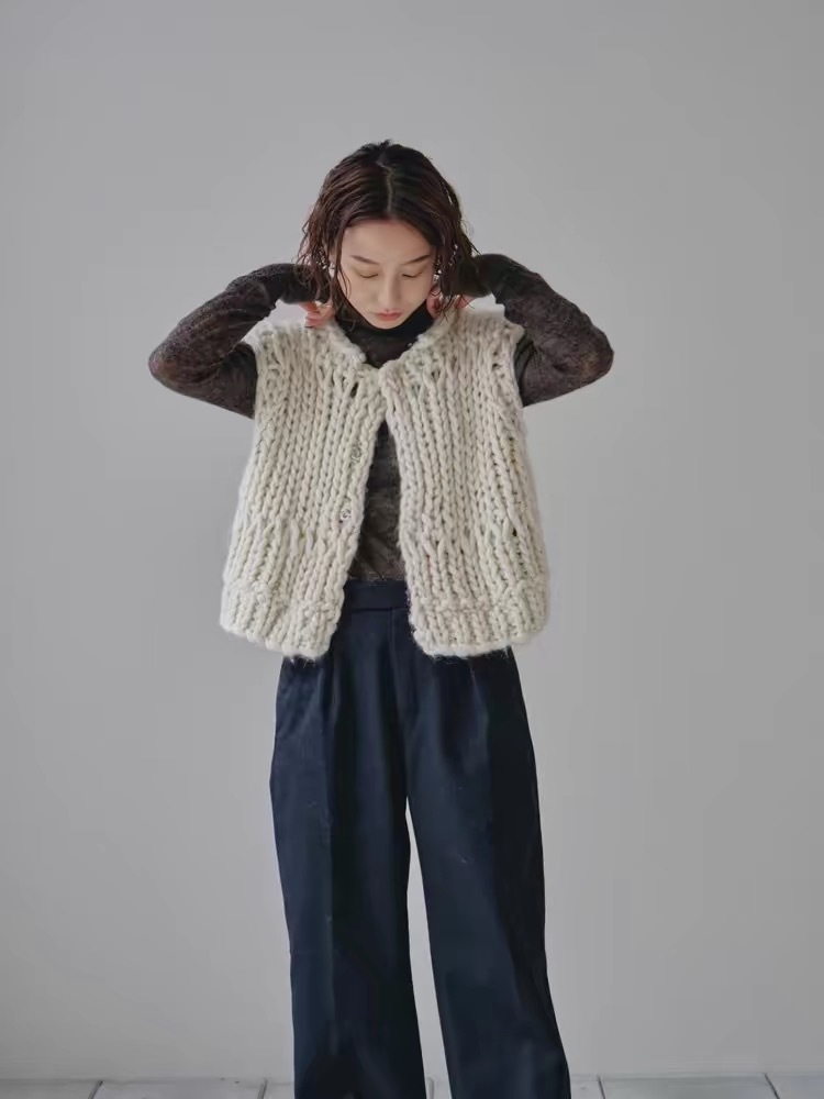 TODAYFUL (トゥデイフル）Mix Handknit Vest ベスト レディース 秋冬 キャンセル返品不可