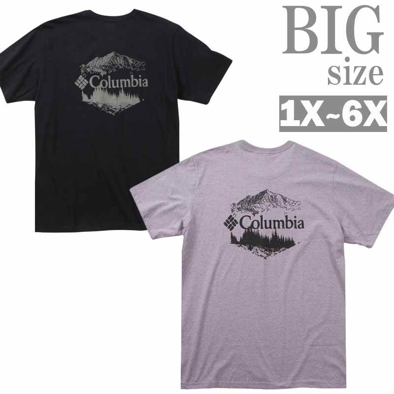 プリントTシャツ 大きいサイズ メンズ Columbia グラフィック ロッカウェイリバー クルーネック C060530-05