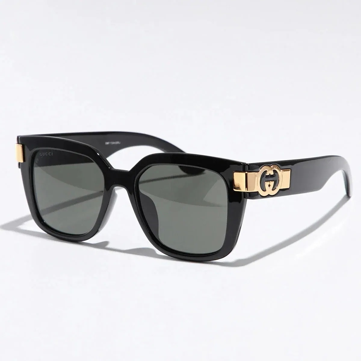 GUCCI グッチ サングラス GG1690SK レディース ウェリントン型 フルリム GGロゴ アイウェア 001/BLACK-BLACK-GREY