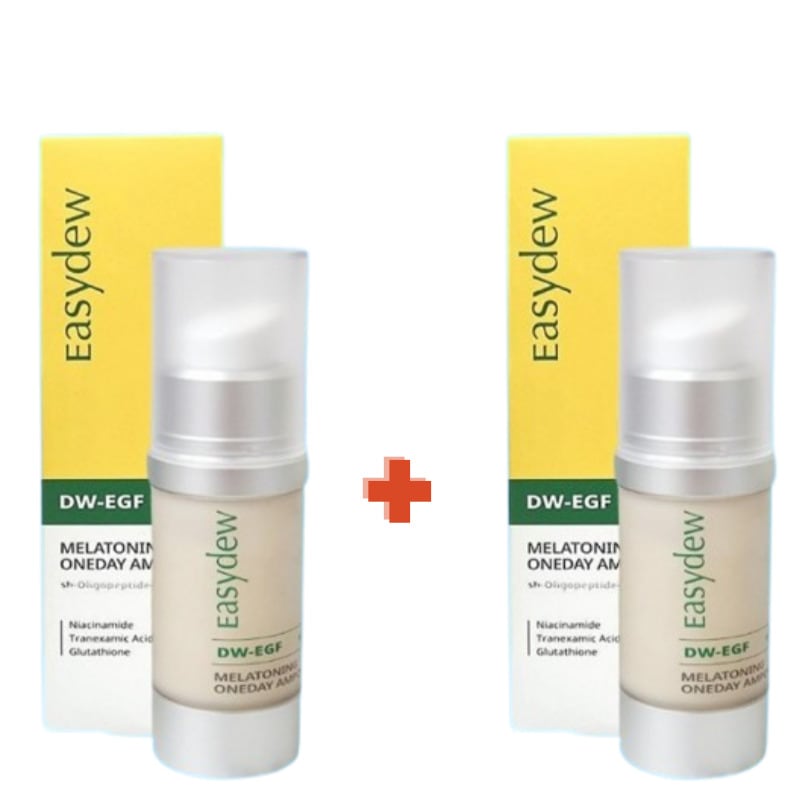 大熊製薬 DW-EGF メラトーニング ワンデーアンプル 大容量 15ml+15ml (ポンプ型)シミアンプルすべての肌用