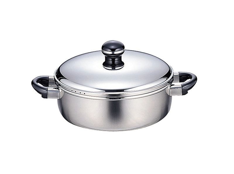 宮崎製作所 オブジェ OJ-8 浅型両手鍋 テーブルポット 25cm（3.7L）