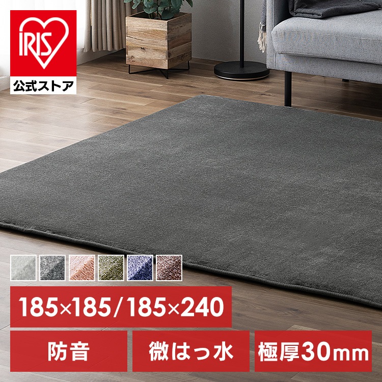 【公式】 ラグ 厚手 2畳 3畳 敷物 厚さ3cm ラクッションラグ ラグマット マット 185×185 185×240 ウレタン クッション 防音 ACRB-1818 ACRB-1824 メガ割