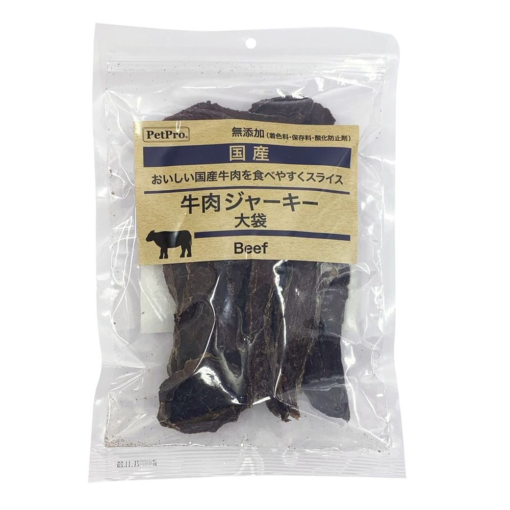 （まとめ買い）国産おやつ 無添加 牛肉ジャーキー 大袋 130g 犬用おやつ [x3] 4,771円