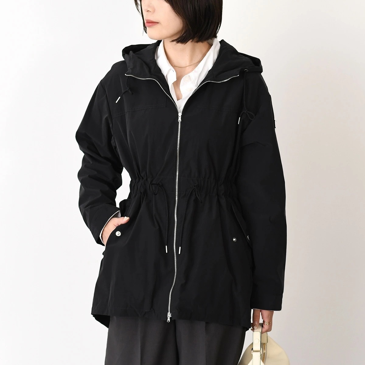 ジャケット アウター AJUGA アジュガ モッズコート LJXA0092023588 レディース 黒 ブラック ダブルファスナー 秋冬