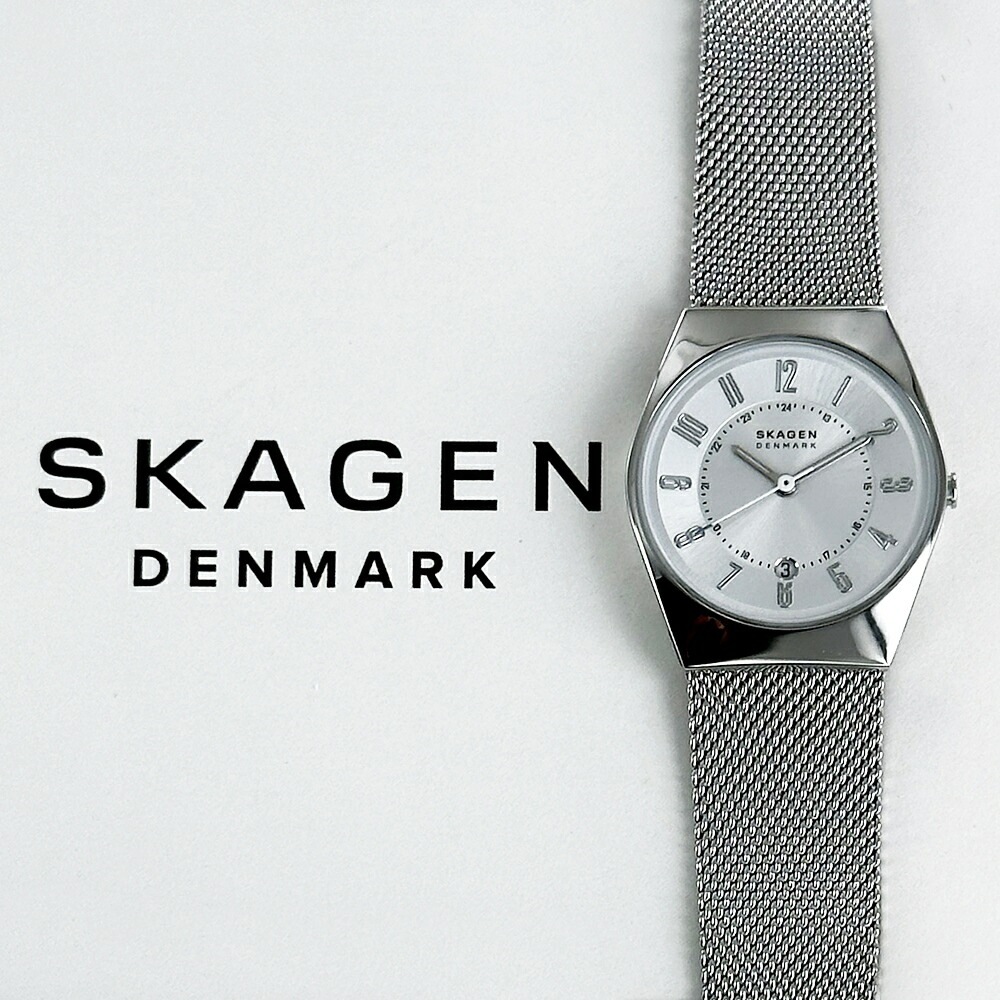 スカーゲン 腕時計 手表 レディース グレーネン リール シルバー メッシュベルト シンプル 可愛い お洒落 スリム 彼女 女性 妻 奥様 母親 記念日 プレゼントお返し 20代 30代 40代 ギフ