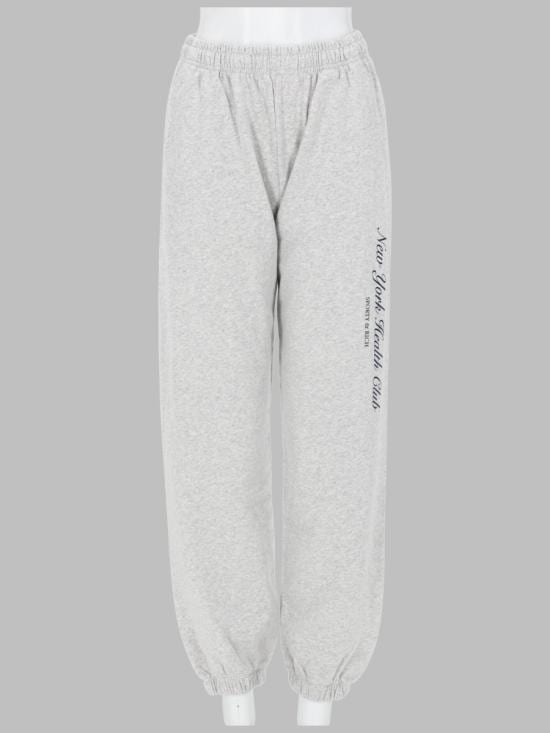 SPORTY & RICH Women Straight Pants PA03666043GY03 HEATHERGRAY GREY