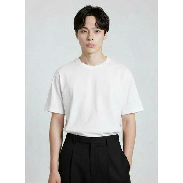男性用アイス冷感ラウンド半袖Tシャツ 夏_GJA