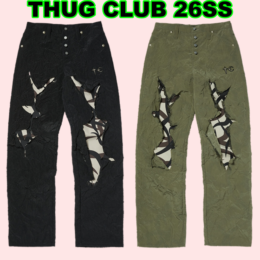 【Thug Club】26SS BURNT TRIBAL CAMO PANTS