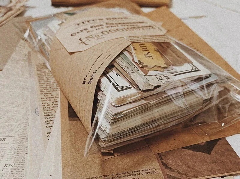 【急速出荷!】5点セット 切符 チケット 素材バッグ デコレーション コラージュ素材 紙モノ 紙素材 デザインペーパー福袋 7,513円