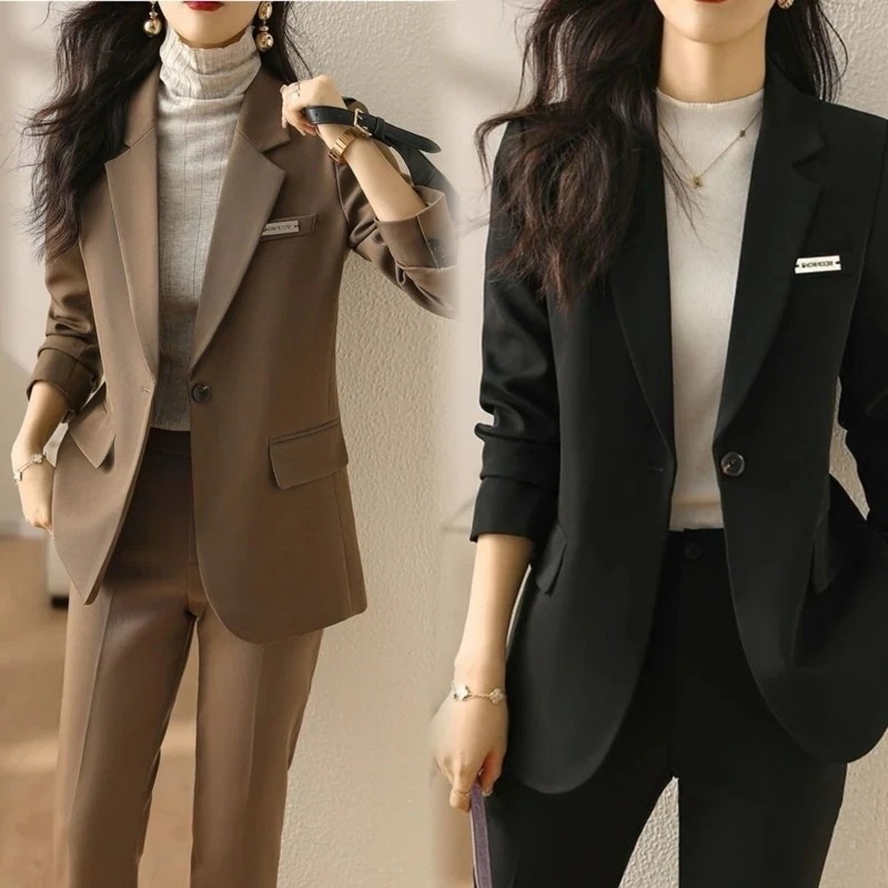 セットアップ 気質 OL スーツ セットアップ レディース 通勤 ジャケット/パンツ 二点セット 入学式 30代40代50代 卒園式 卒業式 スリミング 春 アウター フォーマル ビジネススーツ ママ