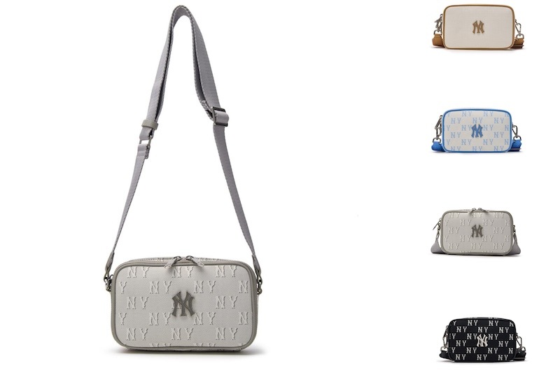 3ACRS014N韓国最新人気 男女共用 クラシック モノグラム ジャカード ミニクロスバッグ ニューヨークヤンキース